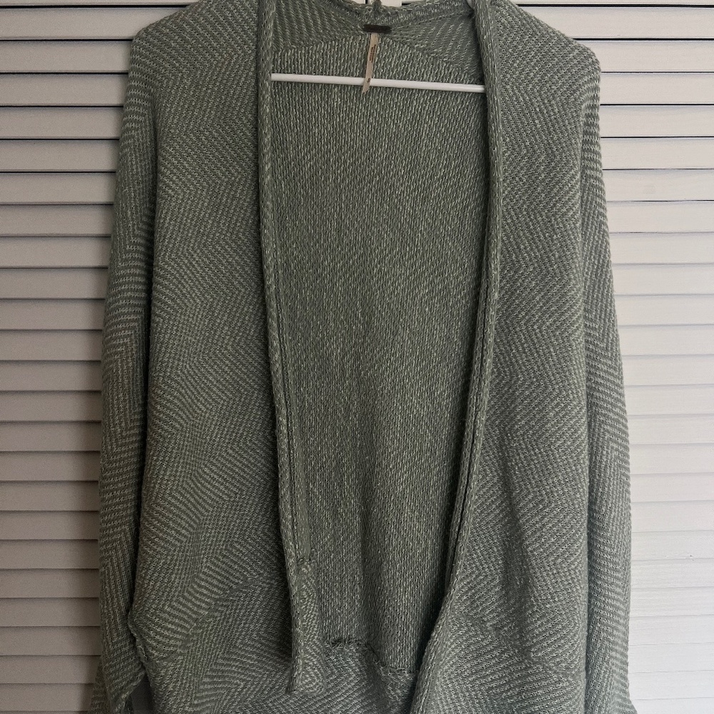Free People Light Blue Knit Cardigan S